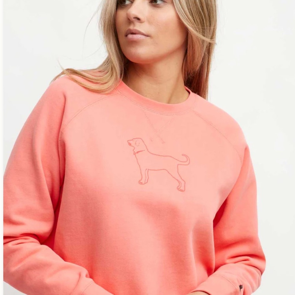 Coral black dog sweatshirt